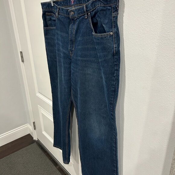 Saddlebred Big & Tall Mens Classic Straight Leg Fit Blue Denim Jeans Size 44W - Picture 3 of 10